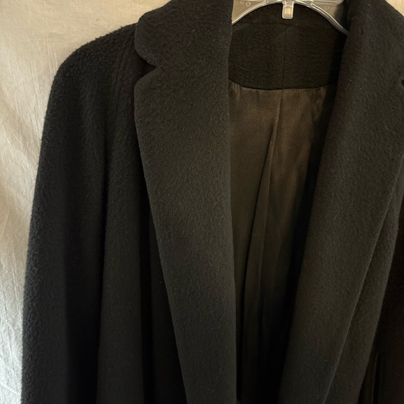 Cashmere Black Women's S Coat 1950s 1960s - Picture 4 of 10